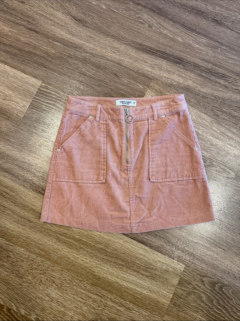 Pink Corduroy Skirt